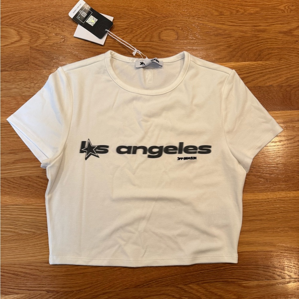 Off Season NBA All-Star Women's "Motion Blur" Baby Tee Los Angeles - Picture 4 of 9